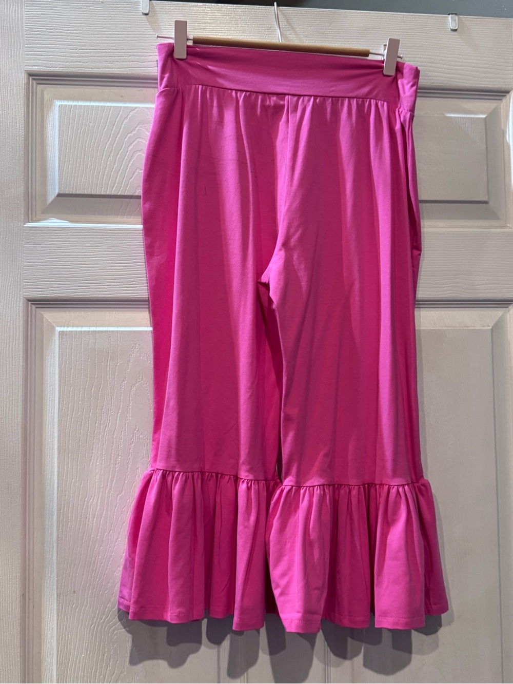 Matilda Jane Hot Pink Adult Capri Ruffle Pants - Picture 4 of 6